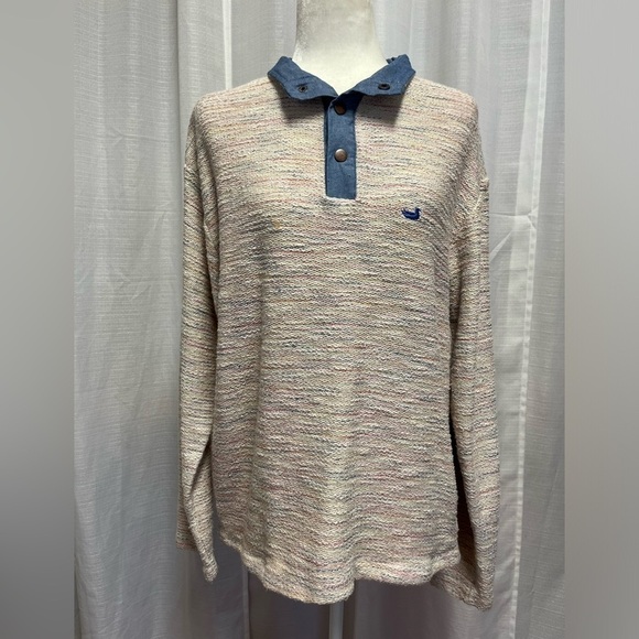 Southern Marsh Pawleys Striped Rope Pullover in White | size XS - Picture 1 of 8